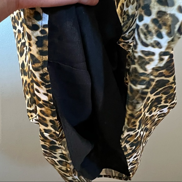 WAYF Gabrielle Leopard Animal Print Midi Dress Small - Picture 5 of 9